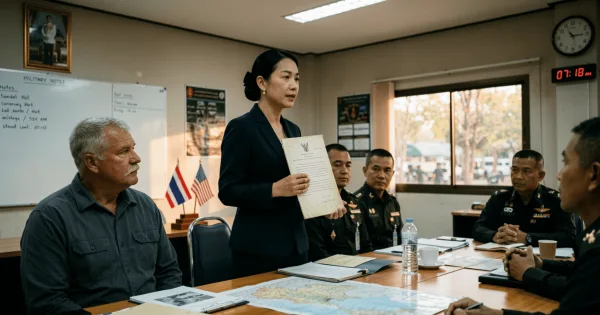 Portada: Trabajaba coordinando ejercicios conjuntos con el ejército tailandés en Korat. La funcionaria que gestionaba mi papeleo terminó gestionando bastante más que eso.